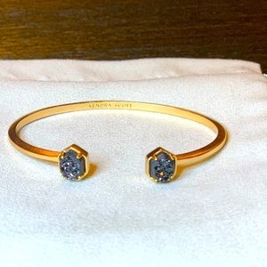 Kendra Scott Gold/Black Drusy Pinch Cuff